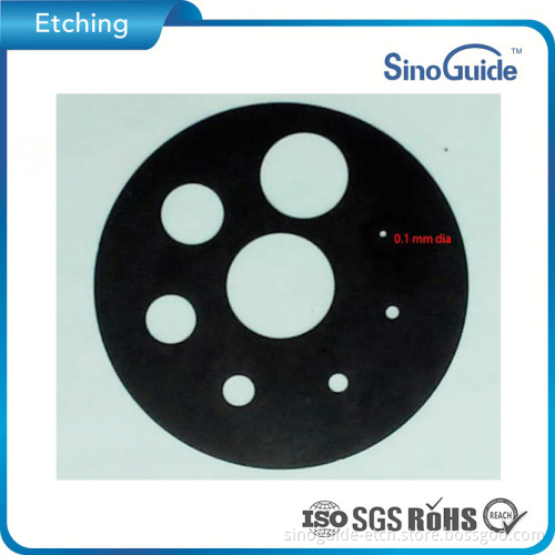 Quality Standards Manufacturing Metal Photo Etching 100um Dia Small Hole Air Slit
